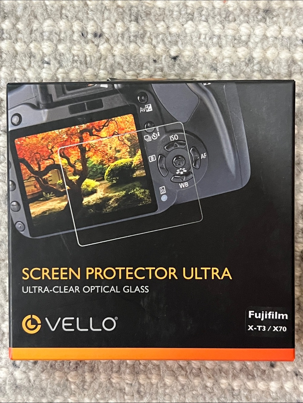 Vello Screen Protector Ultra designed for Fujifilm X-T3 and X70 cameras